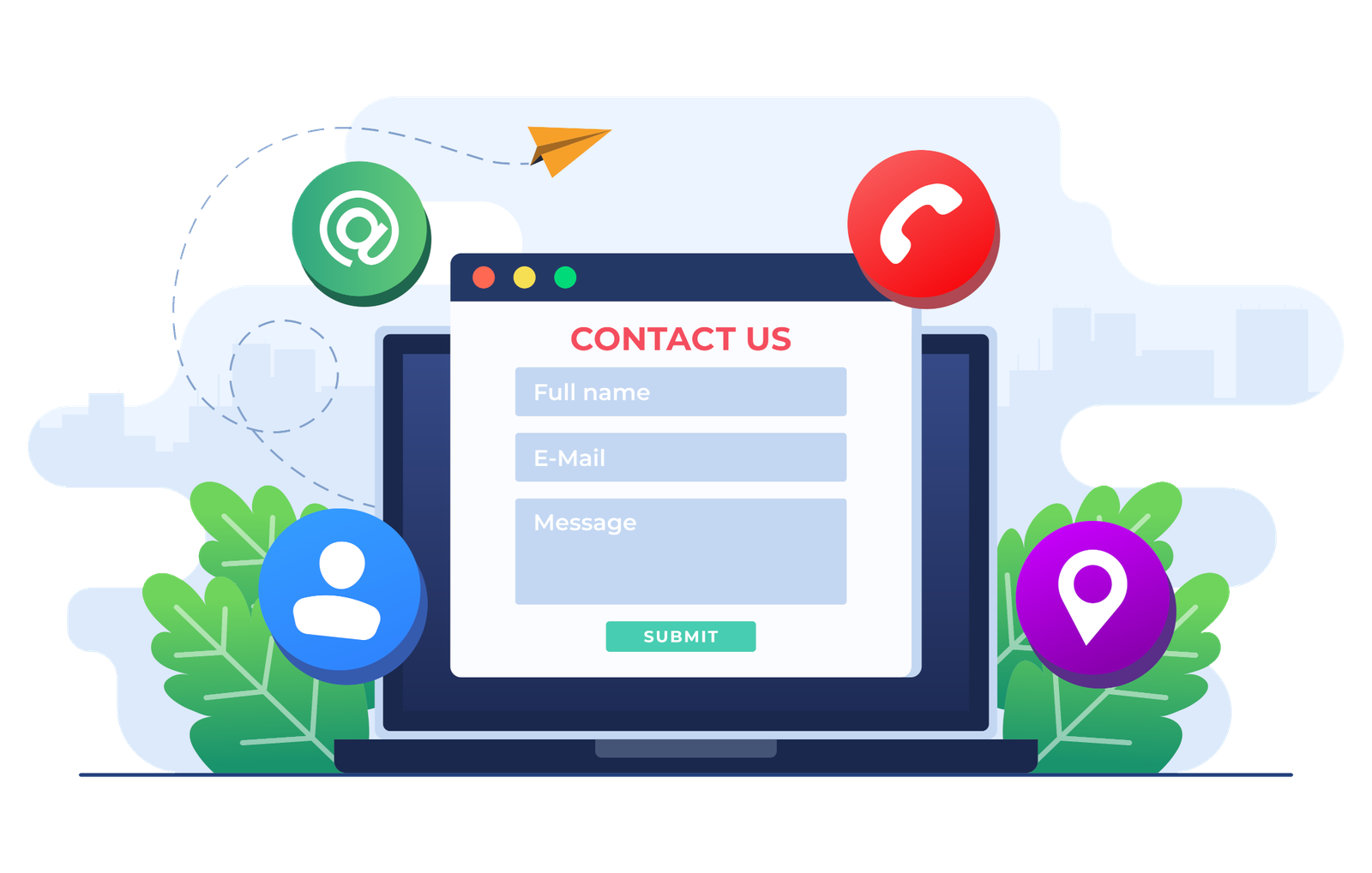 Contact illustration