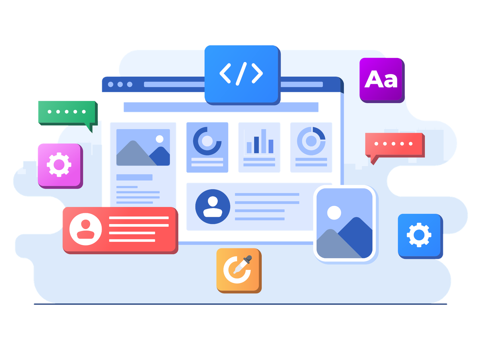 Web development illustration